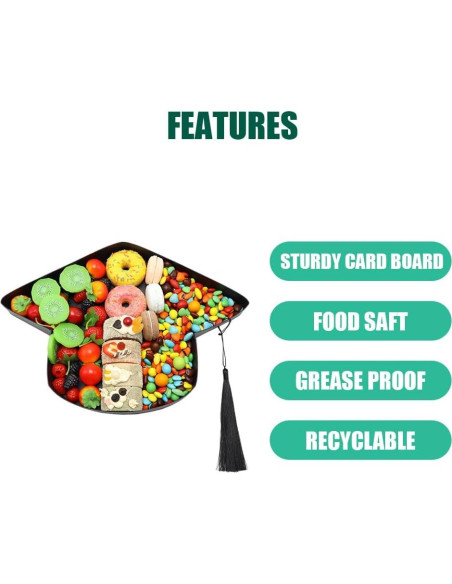 Bandeja de Servicio Desechable QRQR Sombrero Blanco 38.1x27.4cm