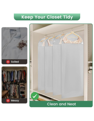 Bolsa de Ropa Larga Carbrea 167.6 cm con Cremallera - Gris