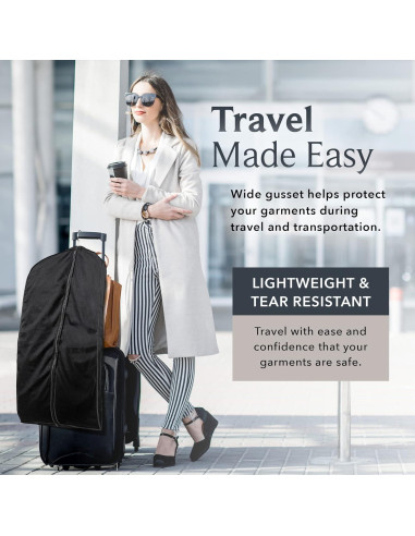 Bolsa de abrigo TUVAINC 114 cm Negro con cremallera resistente