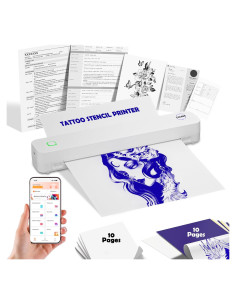 Impresora Térmica de Tatuajes YUEBBB C80S Inalámbrica Bluetooth