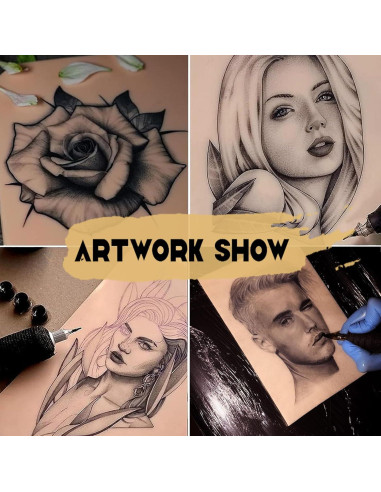 10 Pieles de Tatuaje Falsas 3mm LEEYUKA Doble Cara 18.8x14.2cm