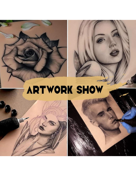 10 Pieles de Tatuaje Falsas 3mm LEEYUKA Doble Cara 18.8x14.2cm