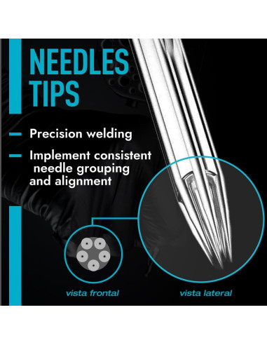 Juego de Agujas de Tatuaje Yugui 50PCS Liner, Shader y Magnum