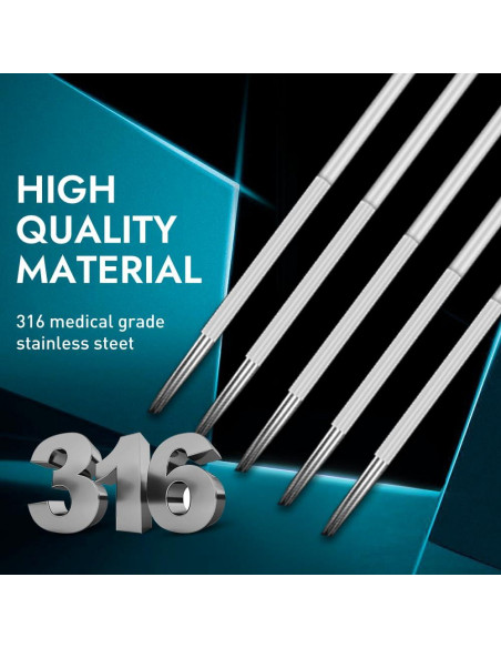 Juego de Agujas de Tatuaje Yugui 50PCS Liner, Shader y Magnum Juego de Agujas de Tatuaje Yugui 50PCS Liner, Shader y Magnum