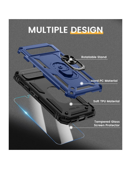 Funda Caka para Google Pixel 8a con Protector de Pantalla HD - Azul Funda Caka para Google Pixel 8a con Protector de Pantalla HD - Azul