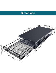 Organizador de Cápsulas de Café Nespresso Flowlamp Negro 39.9x20.1x7.1 cm 2