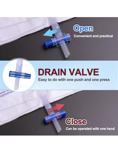 Paquete de 10 bolsas de recolección de orina 1000ml YOOGUSTO