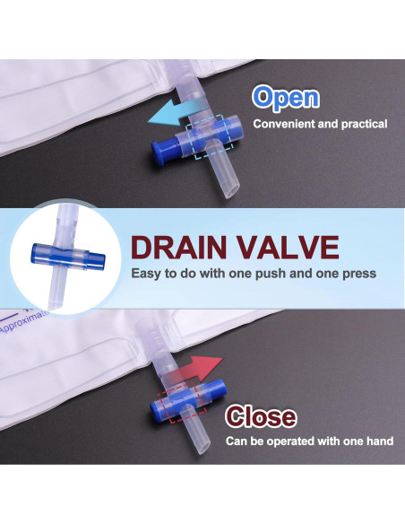 Paquete de 10 bolsas de recolección de orina 1000ml YOOGUSTO