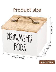 Soporte para Cápsulas de Lavavajillas LYIYEYAN Blanco 14x13x11cm 2