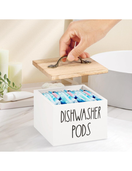 Soporte para Cápsulas de Lavavajillas LYIYEYAN Blanco 14x13x11cm