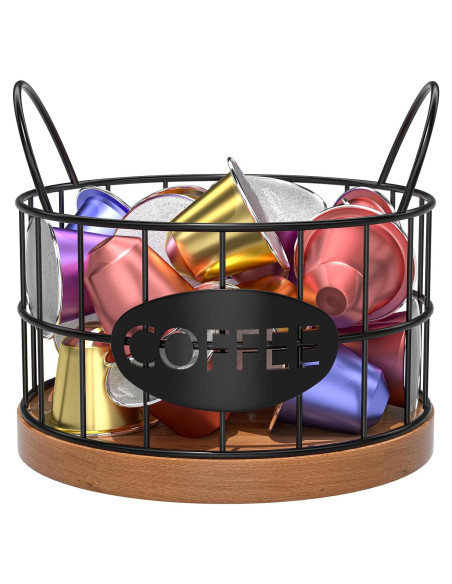 Soporte para cápsulas de café APOIMNA negro 12.7x12.7 cm