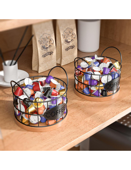 Soporte para cápsulas de café APOIMNA negro 12.7x12.7 cm