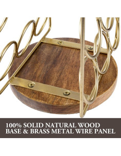 Soporte para cápsulas de café MyGift de metal y madera 30 unidades 2