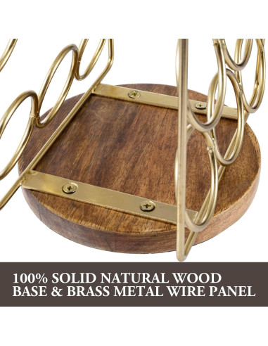 Soporte para cápsulas de café MyGift de metal y madera 30 unidades