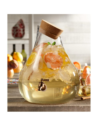 Dispensador de Bebidas de Vidrio Style Setter 9.46L con Grifo