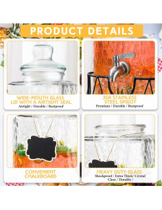 Dispensador de Agua de Vidrio RimCereal 20L con Grifo Inoxidable 2