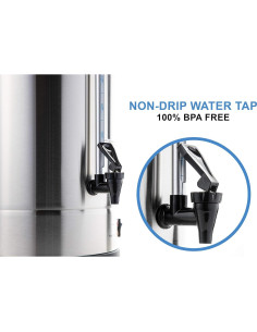 Cafetera Percoladora SYBO SR-CP-100B 16L Acero Inoxidable 2