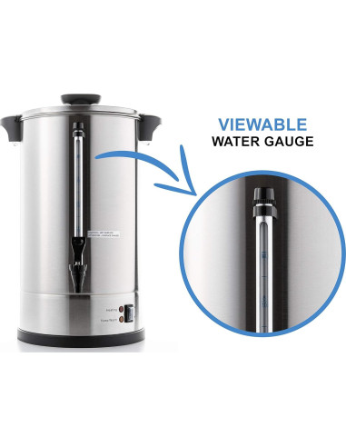 Cafetera Percoladora SYBO SR-CP-100B 16L Acero Inoxidable