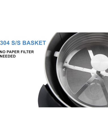 Cafetera Percoladora SYBO SR-CP-100B 16L Acero Inoxidable