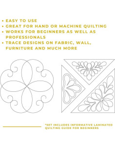 Set de 2 Plantillas de Acolchado Reutilizables 27.4x25.1cm 2