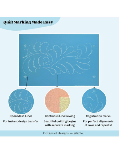 Plantilla de Acolchado Hancy Torbellino de Plumas 31.9x22.5 cm