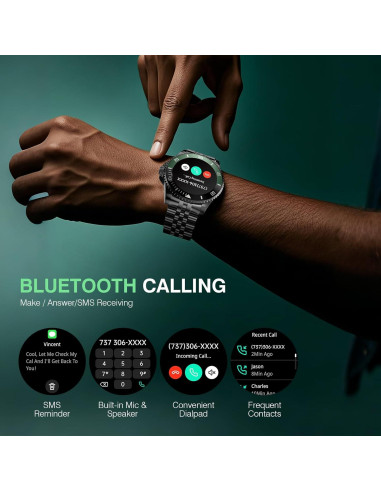 Reloj Inteligente SOUYIE H66 para Hombres, Pantalla AMOLED 1.19"