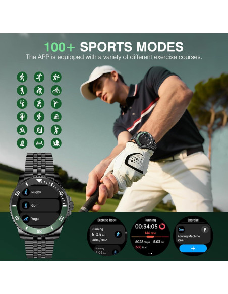 Reloj Inteligente SOUYIE H66 para Hombres, Pantalla AMOLED 1.19"