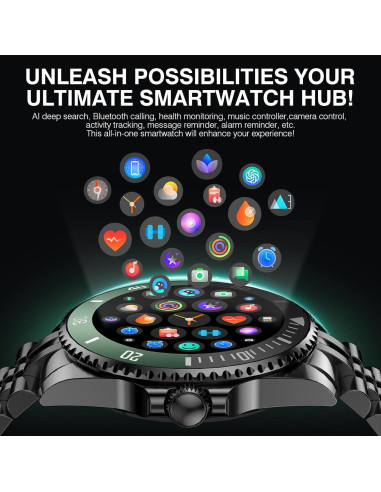 Reloj Inteligente SOUYIE H66 para Hombres, Pantalla AMOLED 1.19"