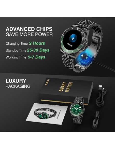 Reloj Inteligente SOUYIE H66 para Hombres, Pantalla AMOLED 1.19"