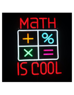 Letrero de Neón LED Matemáticas Geniales Nordstylee 35x27 cm