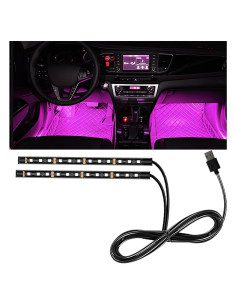 BELOMI Luz de Tira LED 12V 24 LEDs RGB para Automóvil