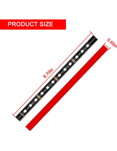 BELOMI Luz de Tira LED 12V 24 LEDs RGB para Automóvil 2