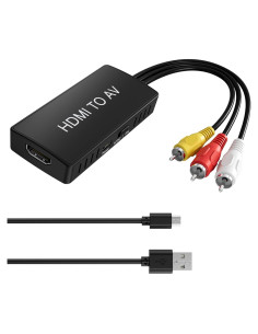 Convertidor HDMI a RCA DigitPro 1080P AV para TV Antiguo