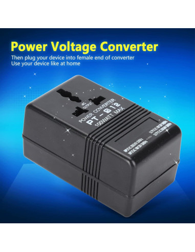 Convertidor de Voltaje Naroote PT-S12 100W para Viajes