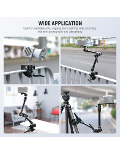 Soporte de Cámara Magic Arm NEEWER UA018 53cm con Super Clamp 2