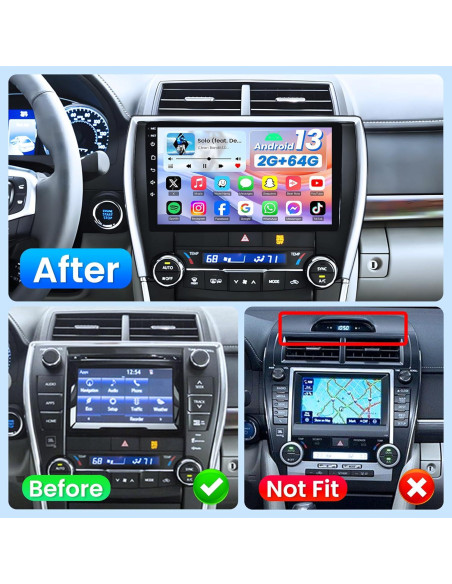 Radio Estéreo para Toyota Camry 2015-2017 Fortdows 10" HD Radio Estéreo para Toyota Camry 2015-2017 Fortdows 10" HD