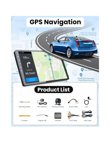 Radio Estéreo para Toyota Camry 2015-2017 Fortdows 10" HD