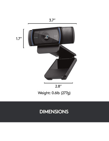 Webcam Logitech C920x HD Pro 720p con micrófonos duales