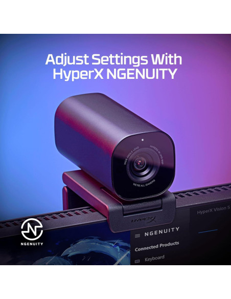 Webcam HyperX Vision S 4K 30fps Autofoco 90 USB-C Negro