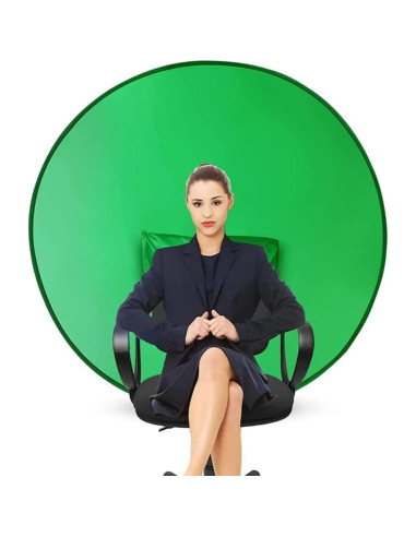 Fondo Redondo Verde Portátil Genérico 142cm Tela Absorbente