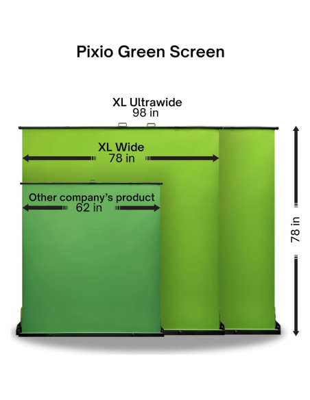 Fondo Verde Plegable Pixio Ultrawide 248.9x198.1 cm para Fotos