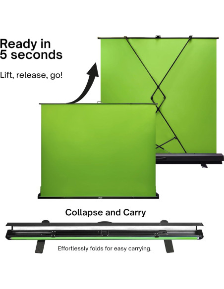 Fondo Verde Plegable Pixio Ultrawide 248.9x198.1 cm para Fotos