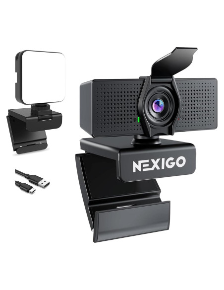 Webcam Full HD 1080P NexiGo N60 Pro con Micrófono y Luz Webcam Full HD 1080P NexiGo N60 Pro con Micrófono y Luz