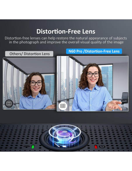 Webcam Full HD 1080P NexiGo N60 Pro con Micrófono y Luz Webcam Full HD 1080P NexiGo N60 Pro con Micrófono y Luz