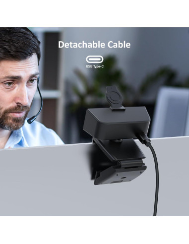 Webcam Full HD 1080P NexiGo N60 Pro con Micrófono y Luz