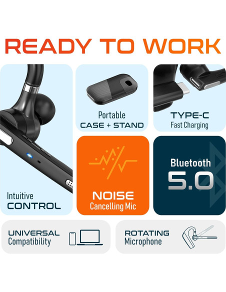 Auricular Bluetooth Delton 90X Inalámbrico con Micrófono - Negro Auricular Bluetooth Delton 90X Inalámbrico con Micrófono - Negro