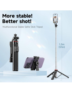 Trípode KAZTORY 132 cm para Teléfono y Selfie Stick 2