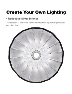 Softbox Parabólico Godox QR-P90 90cm Montaje Bowens 2