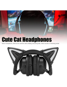 Auriculares Inalámbricos PUSOKEI con Orejas de Gato Bluetooth 5.3 2