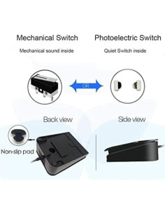 Pedal de pie USB óptico PCsensor para control de programas 2